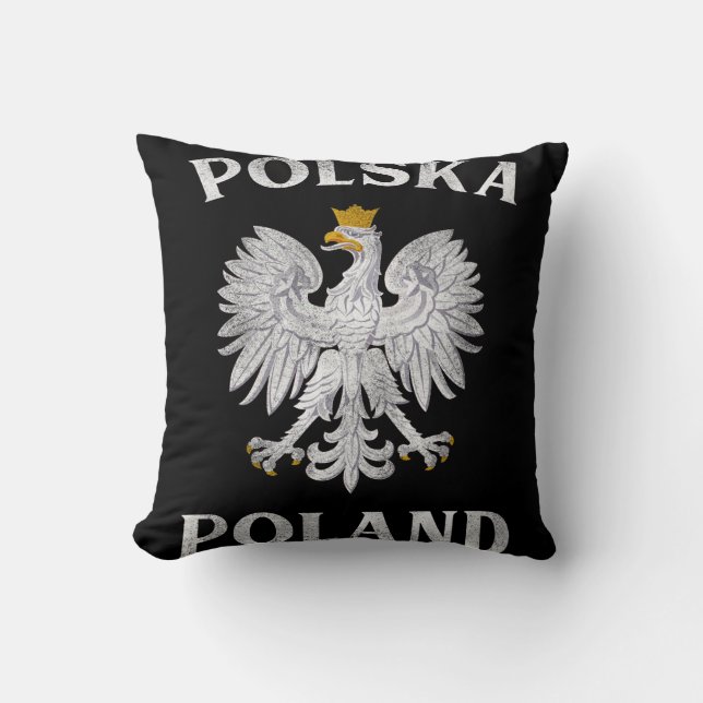 Polnischer Adler auf polnischer Seite Wappen Polsk Kissen (Vorderseite)