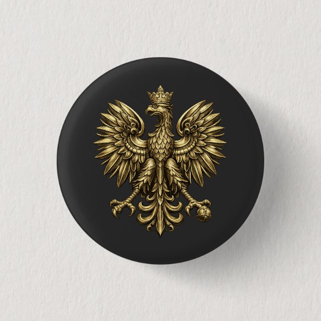 Polnischer Adler-Button Heritage Button (Vorderseite)