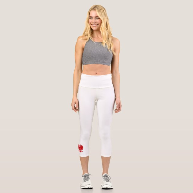 Polnischer Adler Capri Leggings (Vorderseite)