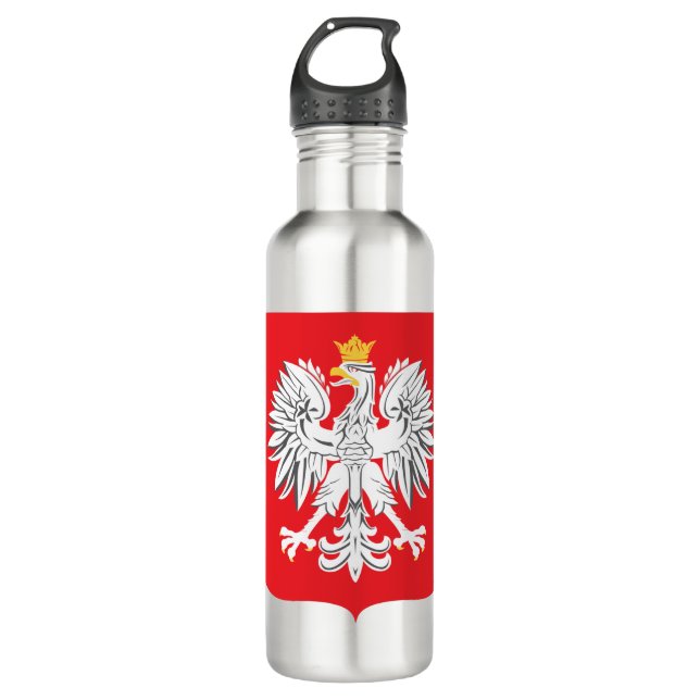 Polnischer Adler Edelstahlflasche (Vorderseite)