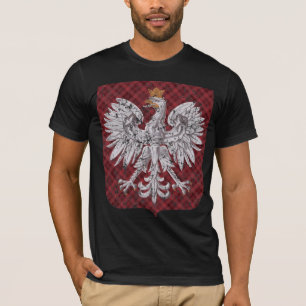 Polnischer Adler-kariertes Wappen T-Shirt