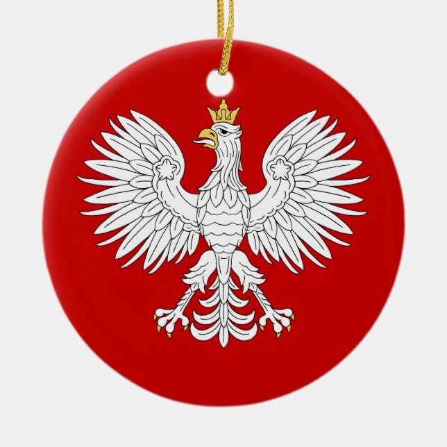 Polnischer Adler Keramik Ornament (Vorne)