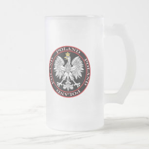 Polnischer Adler Mattglas Bierglas