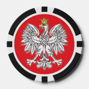 Polnischer Adler mit Chips aus Poker der Goldkrone
