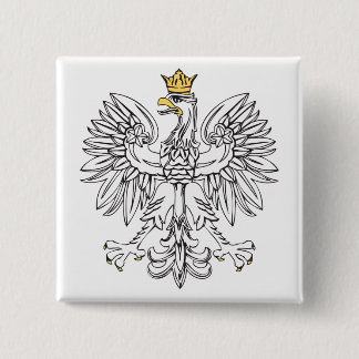 Polnischer Adler mit Goldkrone Button