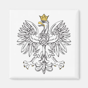 Polnischer Adler mit Goldkrone Magnet
