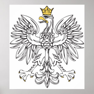 Polnischer Adler mit Goldkrone Poster