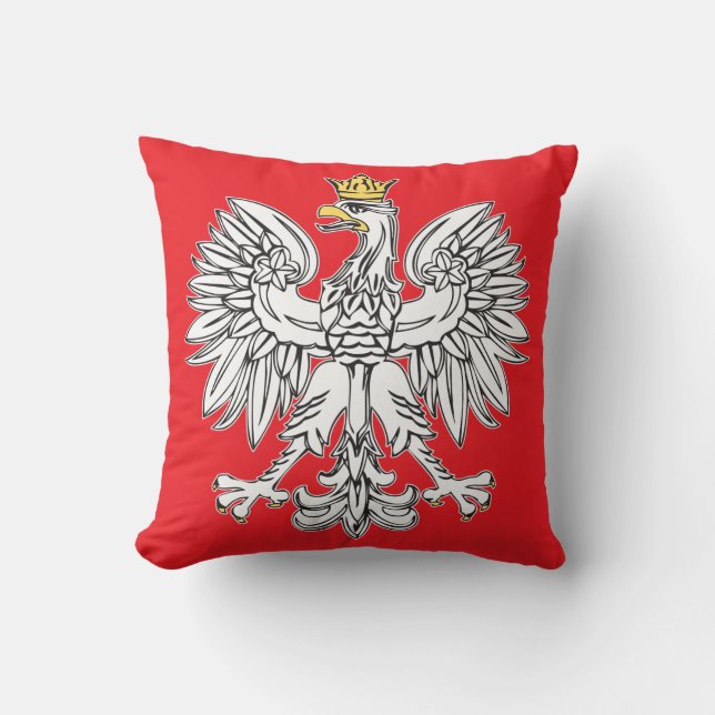Polnischer Adler mit Goldkronenkissen Kissen (Vorderseite)