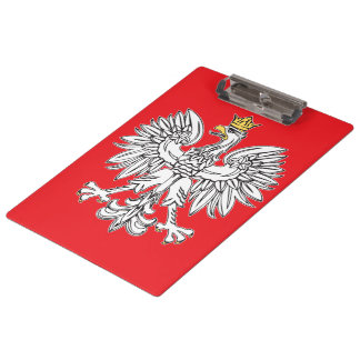 Polnischer Adler mit Goldkronenklappplatte Klemmbrett