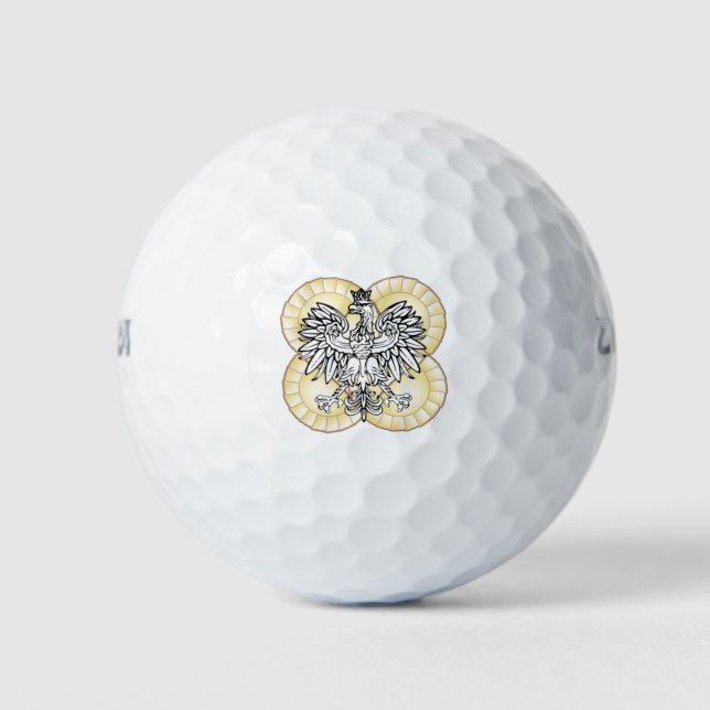 Polnischer Adler Pierogi Golf Balls Golfball (Vorderseite)