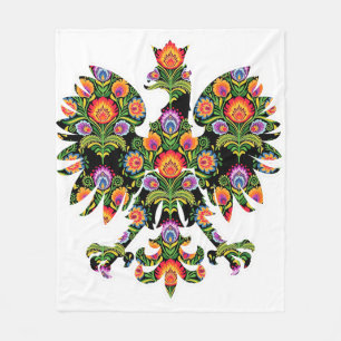 Polnischer Adler Polen Wycinanki Emblem, polnische Fleecedecke