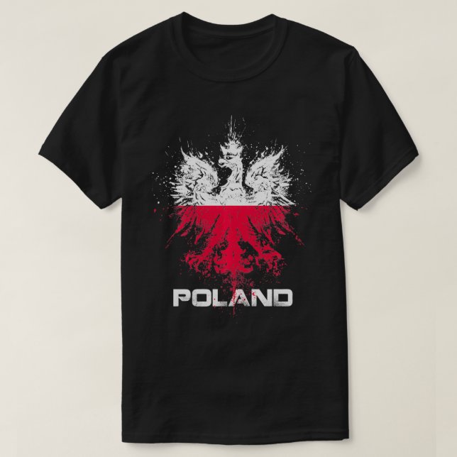 Polnischer Adler Polnischer Stolz Flagge Polnisch T-Shirt (Design vorne)