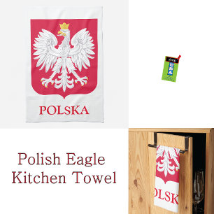 Polnischer Adler 🦅 Polski Polen Rotes Wappen Geschirrtuch