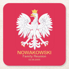 Polnischer Adler 🦅 Polski Polen Wappen Wiedersehe Rechteckiger Pappuntersetzer