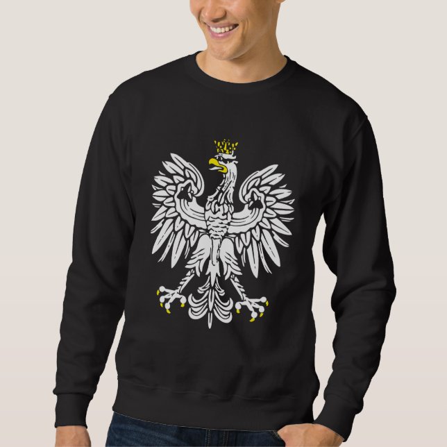 Polnischer Adler Roter Priester Stile Polnischer A Sweatshirt (Vorderseite)