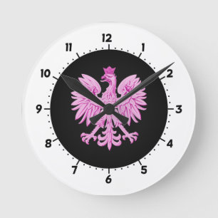 Polnischer Adler Runde Wanduhr