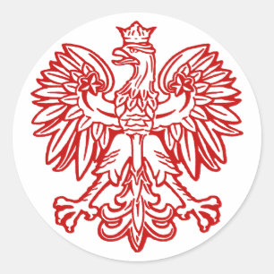 Polnischer Adler Runder Aufkleber
