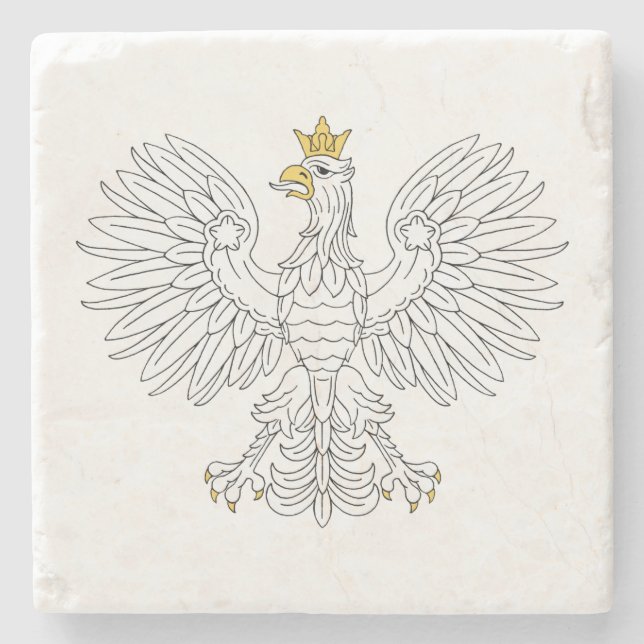 Polnischer Adler Steinuntersetzer (Vorderseite)