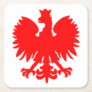 Polnischer Adler-Untersetzer Rechteckiger Pappuntersetzer