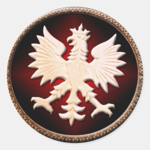 Polnischer Adler Vintage Runder Aufkleber