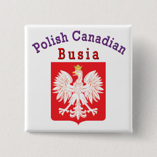 Polnischer Adlerschild Busia Button