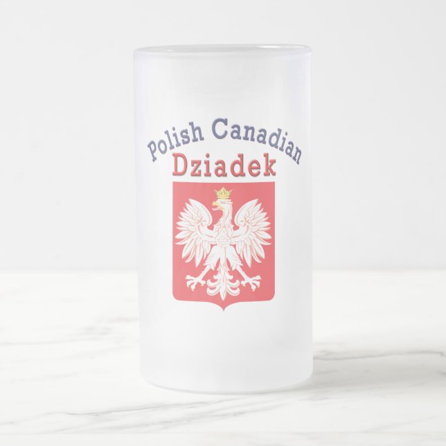 Polnischer Adlerschild Dziadek Mattglas Bierglas (Mittel)