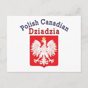 Polnischer Adlerschild Dziadzia Postkarte