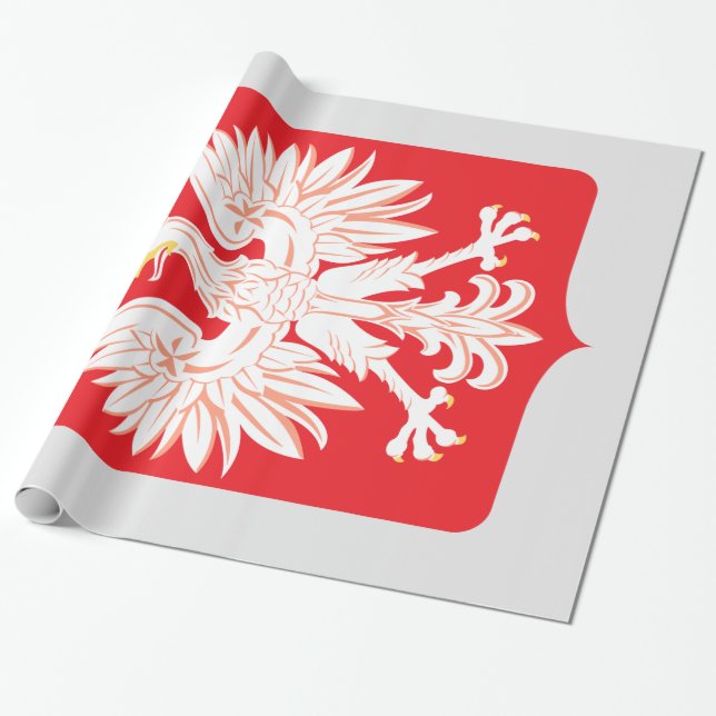 Polnischer Adlerschild Geschenkpapier (Ungerollt)