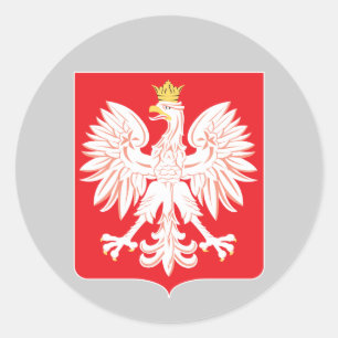 Polnischer Adlerschild Runder Aufkleber