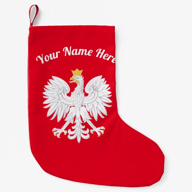Polnischer Adlerweihnachtsfest Strumpf Kleiner Weihnachtsstrumpf (Vorderseite)