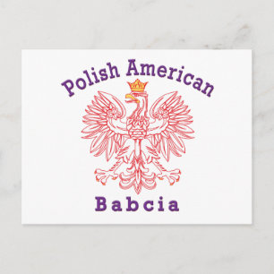 Polnischer Amerikaner Babcia Postkarte