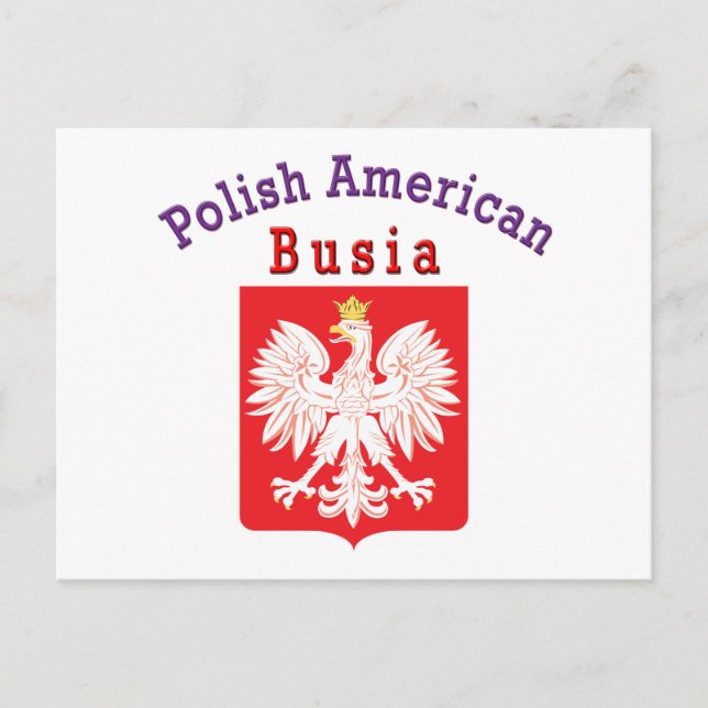 Polnischer Amerikaner Busia Postkarte (Vorderseite)