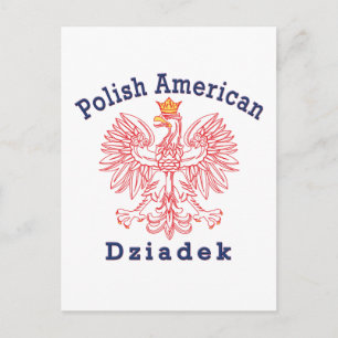 Polnischer Amerikaner Dziadek Postkarte