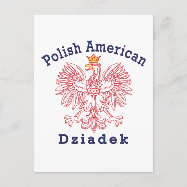 Polnischer Amerikaner Dziadek Postkarte (Vorderseite)