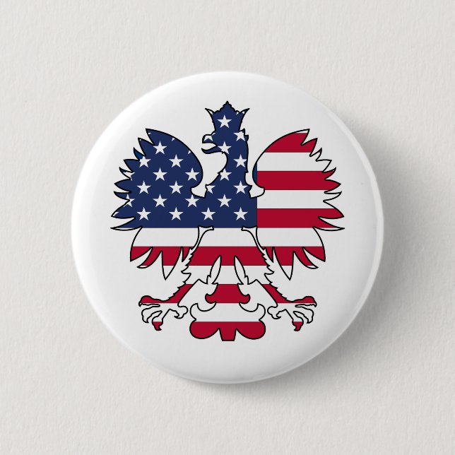 Polnischer Amerikaner Eagle Button (Vorderseite)