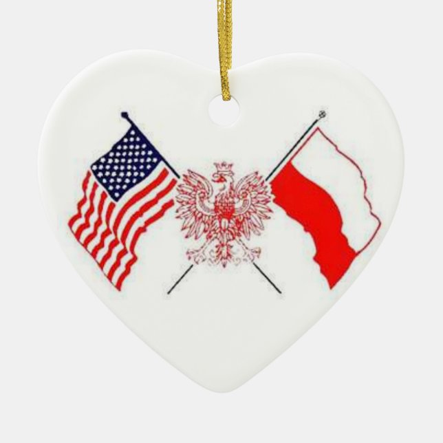 POLNISCHER AMERIKANER KERAMIK ORNAMENT (Vorne)