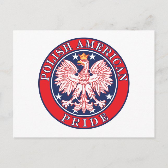 Polnischer amerikanischer Stolz Postkarte (Vorderseite)