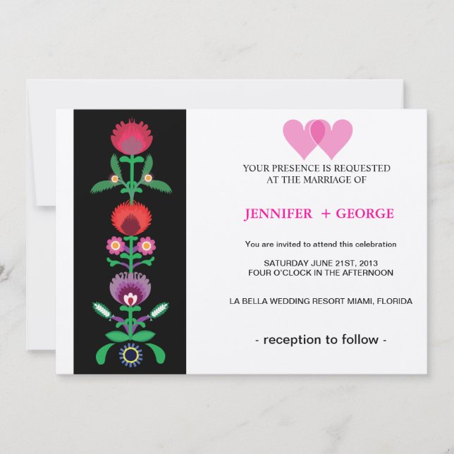 Polnischer Blumenzauber, Einladung (Vorderseite)