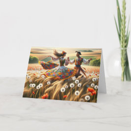 Polnischer Couple Dancing Karte