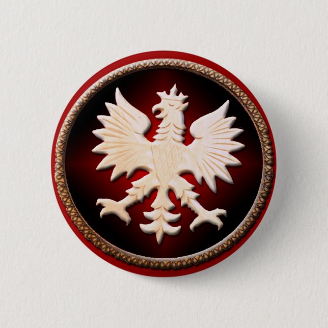 Polnischer Eagle-Knopf Button (Vorderseite)