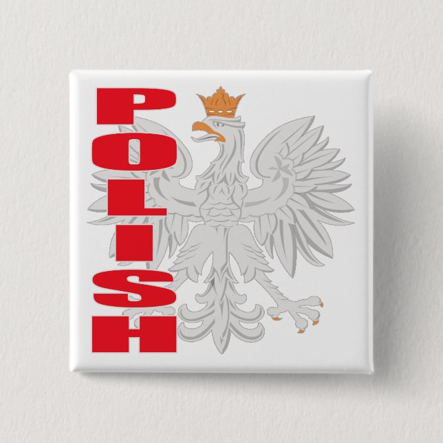 Polnischer Eagle-Knopf Button (Vorderseite)
