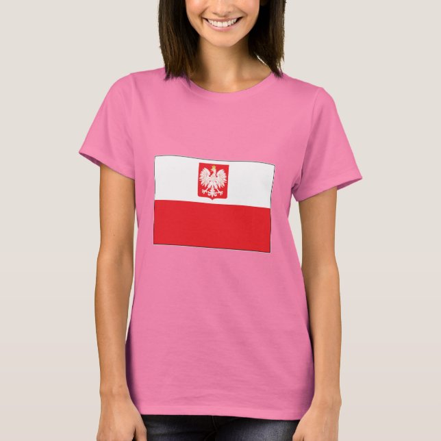 Polnischer Falcon Flag Ladys T - Shirt (Vorderseite)