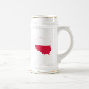 Polnischer Flag Beer Stein Bierglas