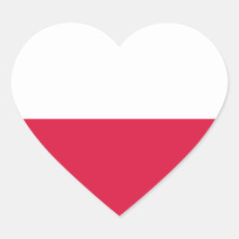 Polnischer Flag-Heftsticker Herz-Aufkleber