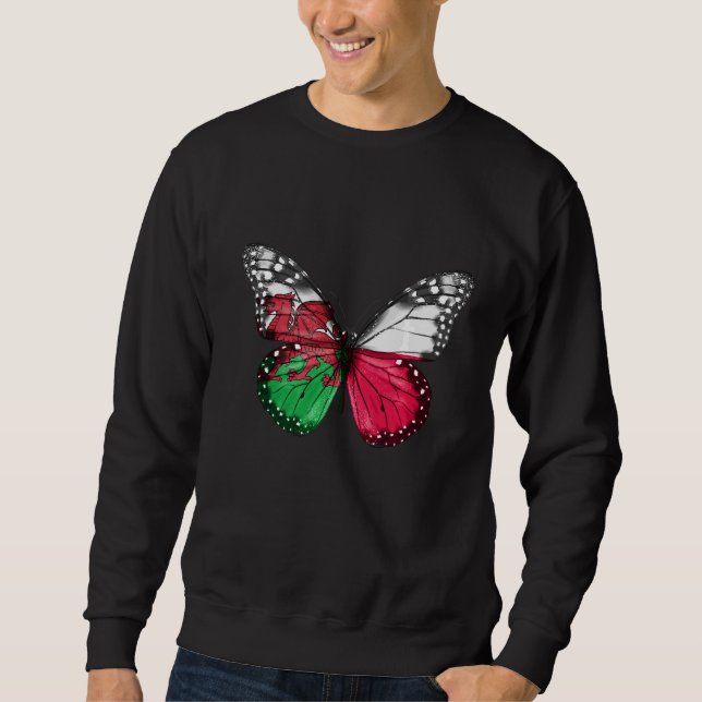Polnischer Flaggenschmetterling Sweatshirt (Vorderseite)
