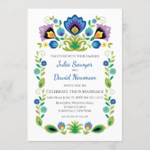 Polnischer Folk Blume Blauer Lavendel