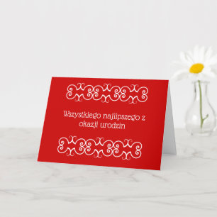 Polnischer Geburtstagsgruß Karte