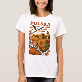 Polnischer Herbst, ländliche Idylle T-Shirt
