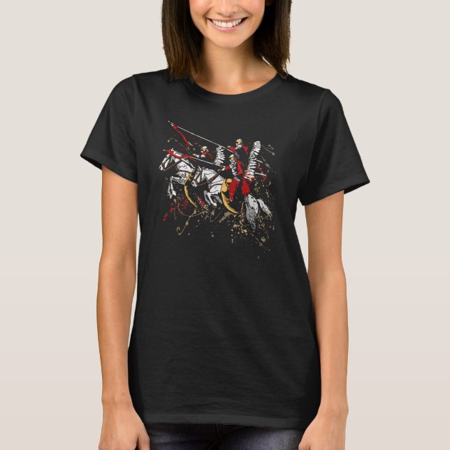Polnischer Husaria Polnischer Hussars T-Shirt (Vorderseite)