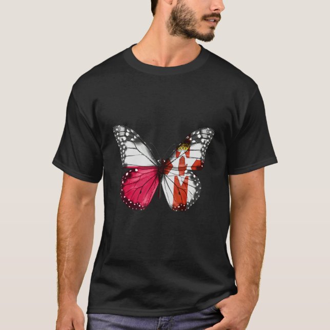Polnischer Irischer Flaggenmast T-Shirt (Vorderseite)